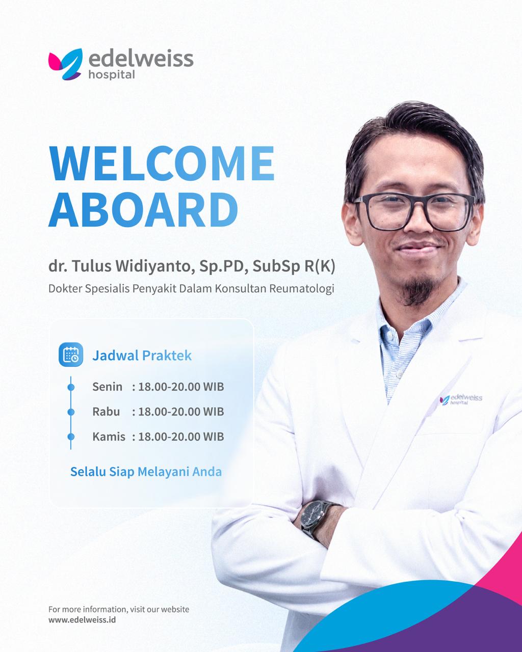 dr. Tulus Widiyanto, Sp.PD, SubSp R(K)